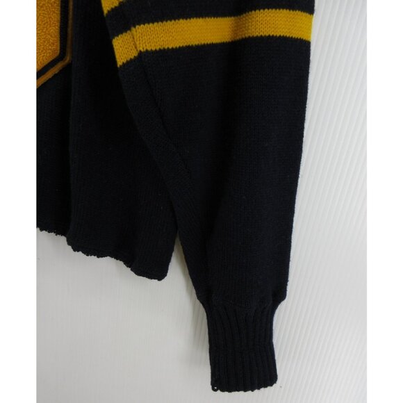 VINTAGE Detroit Knitting Sweater Wool Varsity Letterman Cheerleader School 50s - Picture 3 of 11